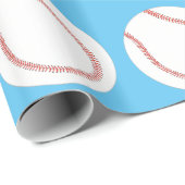 Cadeau Papier à enveloppement à thème de baseball (Coin rond)