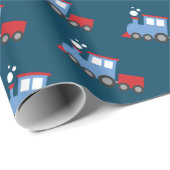 Cadeau Papier à enveloppement à thème du train (Coin rond)