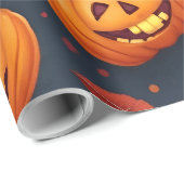 Cadeau Papier à enveloppement à thème Halloween (Coin rond)
