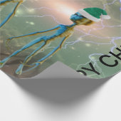 Cadeau Papier à enveloppement Alien de Noël (Coin)