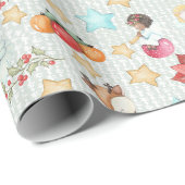 Cadeau Papier à enveloppement Angel de Noël (Coin rond)