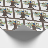 Cadeau Papier à enveloppement Arbre Argent (Coin)