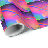 Cadeau Papier à enveloppement arc-en-ciel (Coin rond)
