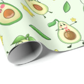 Cadeau Papier à enveloppement Avocado (Coin rond)