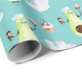 Cadeau Papier à enveloppement Avocado (Coin rond)