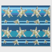 Cadeau Papier à enveloppement blanc à lilium (Plat)