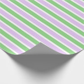 Cadeau Papier à enveloppement blanc, Lilac et vert (Coin)