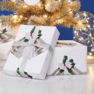 Cadeau Papier à enveloppement blanc pour cloches d'argent