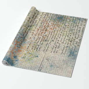 Cadeau Papier à enveloppement bleu Pastel d'inspiration 