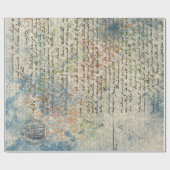 Cadeau Papier à enveloppement bleu Pastel d'inspiration v (Plat)