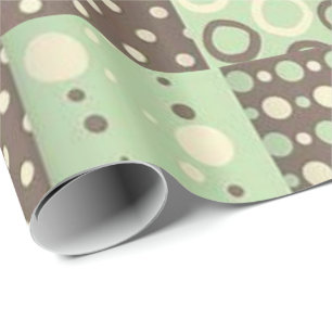Cadeau Papier à enveloppement brillant Brown vert