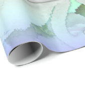 Cadeau Papier à enveloppement brillant, Cygne blanc paste (Coin rond)