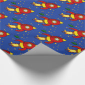 Cadeau Papier à enveloppement brillant rouge rouge fusée  (Coin)
