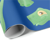 Cadeau Papier à enveloppement Brontosaurus (Coin rond)