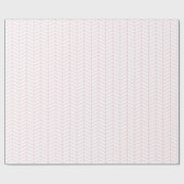 Cadeau Papier à enveloppement Chevron - Rose clair sur bl (Plat)