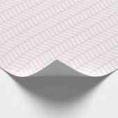 Cadeau Papier à enveloppement Chevron - Rose clair sur bl (Coin)
