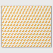 Cadeau Papier à enveloppement chic jaune (Plat)