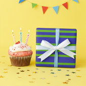 Cadeau Papier à enveloppement chic ressort vert et bleu