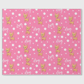 Cadeau Papier à enveloppement Chihuahua rose (Plat)