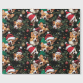 Cadeau Papier à enveloppement Corgi (Plat)