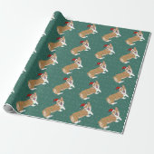 Cadeau Papier à enveloppement Corgi de Noël (Déroulé)