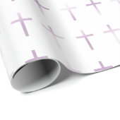 Cadeau Papier à enveloppement croisé de la lavande de com (Coin rond)