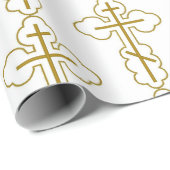 Cadeau Papier à enveloppement croisé orthodoxe (Coin rond)