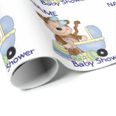 Cadeau Papier à enveloppement de Baby shower (Coin rond)