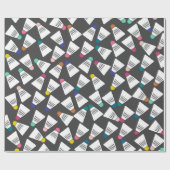 Cadeau Papier à enveloppement de badminton (Plat)