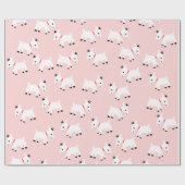 Cadeau Papier à enveloppement de chèvres roses (Plat)