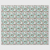 Cadeau Papier à enveloppement de chien de Noël Beagle (Plat)