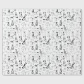 Cadeau Papier à enveloppement de chiens - conception de c (Plat)