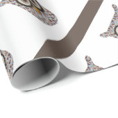 Cadeau Papier à enveloppement de Chouette Tweed (Coin rond)