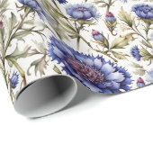 Cadeau Papier à enveloppement de Cornflower (Coin rond)