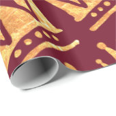 Cadeau Papier à enveloppement de couronne d'or (Coin rond)