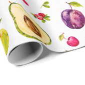 Cadeau Papier à enveloppement de fruits tropicaux (Coin rond)