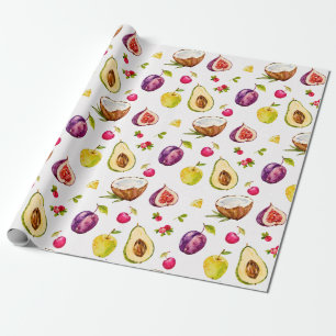 Cadeau Papier à enveloppement de fruits tropicaux