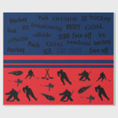 Cadeau Papier à enveloppement de hockey (Plat)