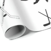 Cadeau Papier à enveloppement de hockey (Coin rond)