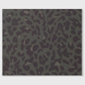 Cadeau Papier à enveloppement de léopard noir (Plat)