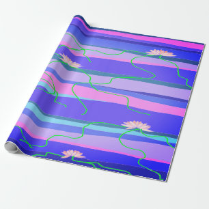 Cadeau Papier à enveloppement de lotus roses