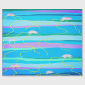 Cadeau Papier à enveloppement de lotus roses (Plat)