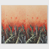 Cadeau Papier à enveloppement de mains Zombie (Plat)