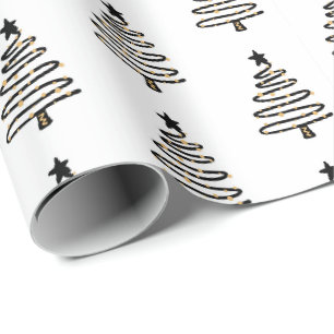Cadeau Papier à enveloppement de Noël - Arbres