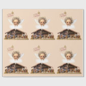 Cadeau Papier à enveloppement de Noël Bébé Jésus (Plat)