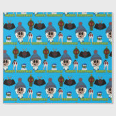 Cadeau Papier à enveloppement de Noël Bigfoot (Plat)