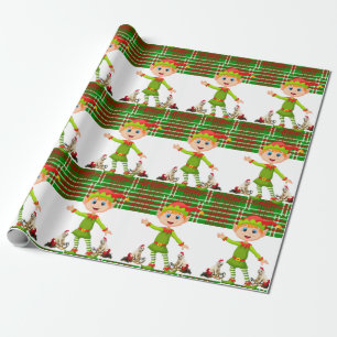 Cadeau Papier à enveloppement de Noël Elf
