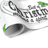 Cadeau Papier à enveloppement de Noël Esprit et Amour (Coin rond)