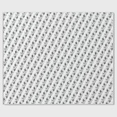 Cadeau Papier à enveloppement de Noël - Papier noir à env (Plat)