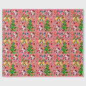 Cadeau Papier à enveloppement de Noël Pingouin Snowman (Plat)